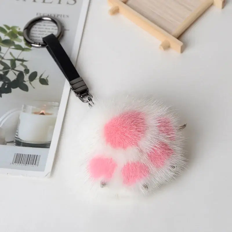 porte clé patte de chat