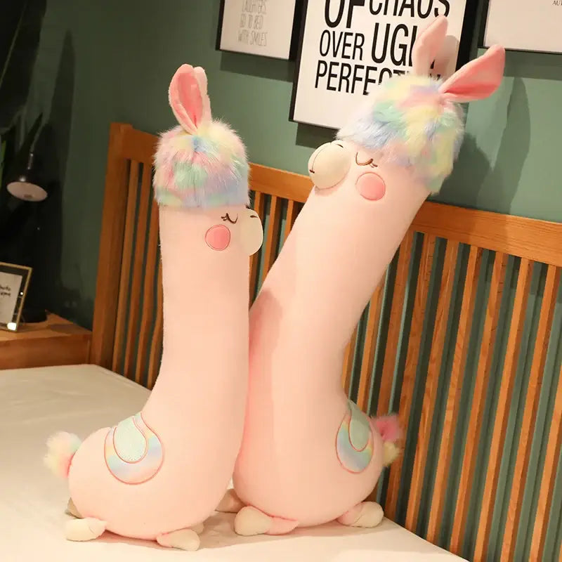 peluche alpaga xxl - Rose / 70cm