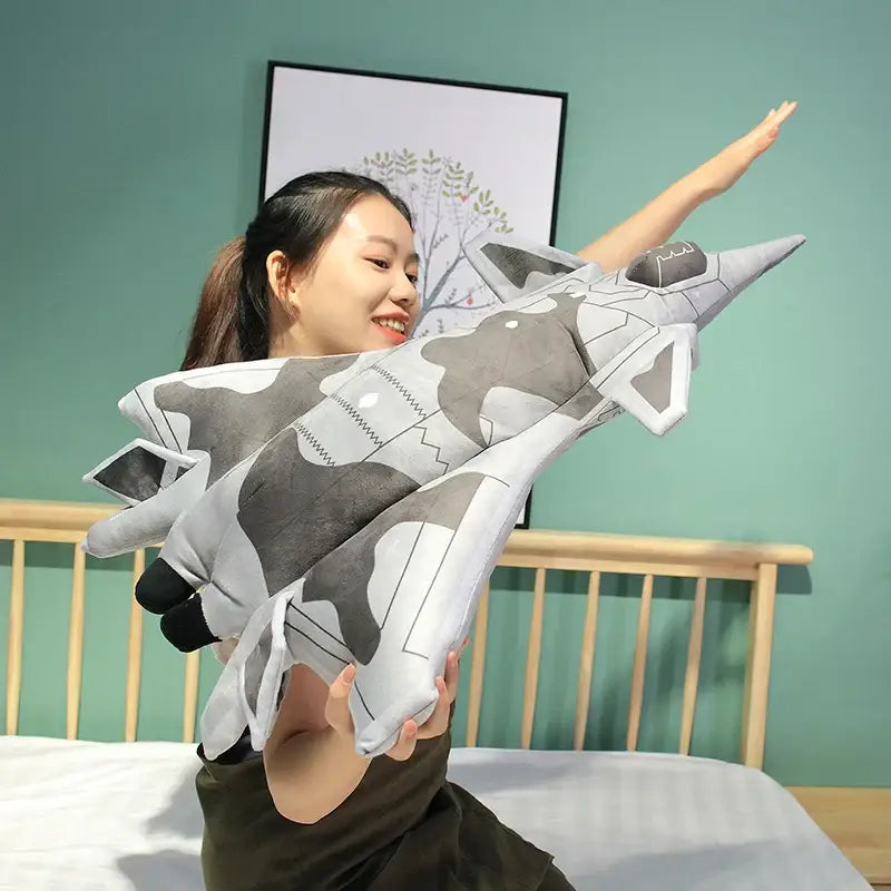 peluche avion de chasse