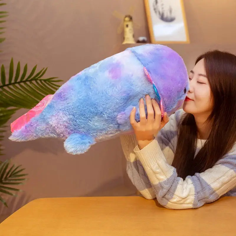 peluche axolotl bleu