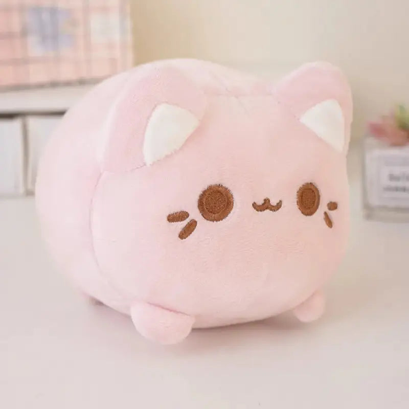 peluche boule chat - Rose