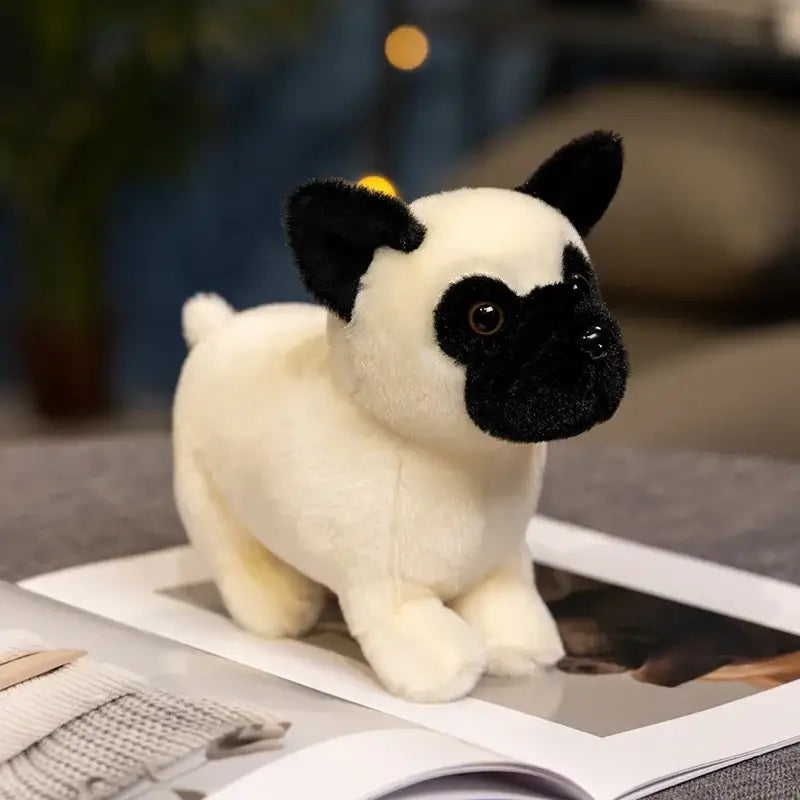 peluche bouledogue mini - Blanc