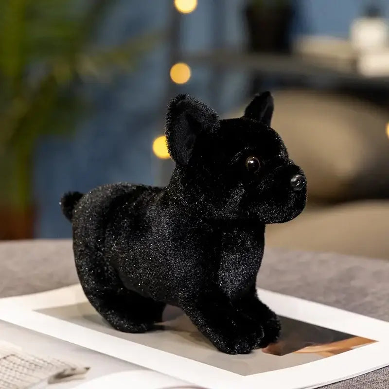 peluche bouledogue mini - Noir
