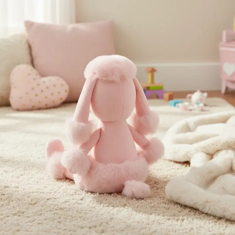 peluche caniche rose