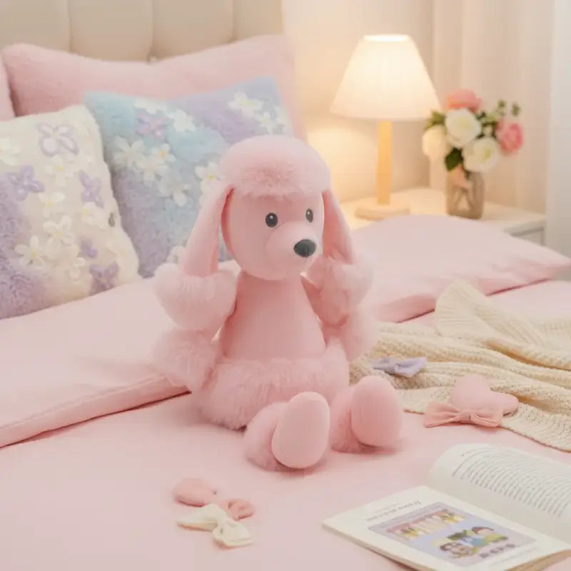 peluche caniche rose