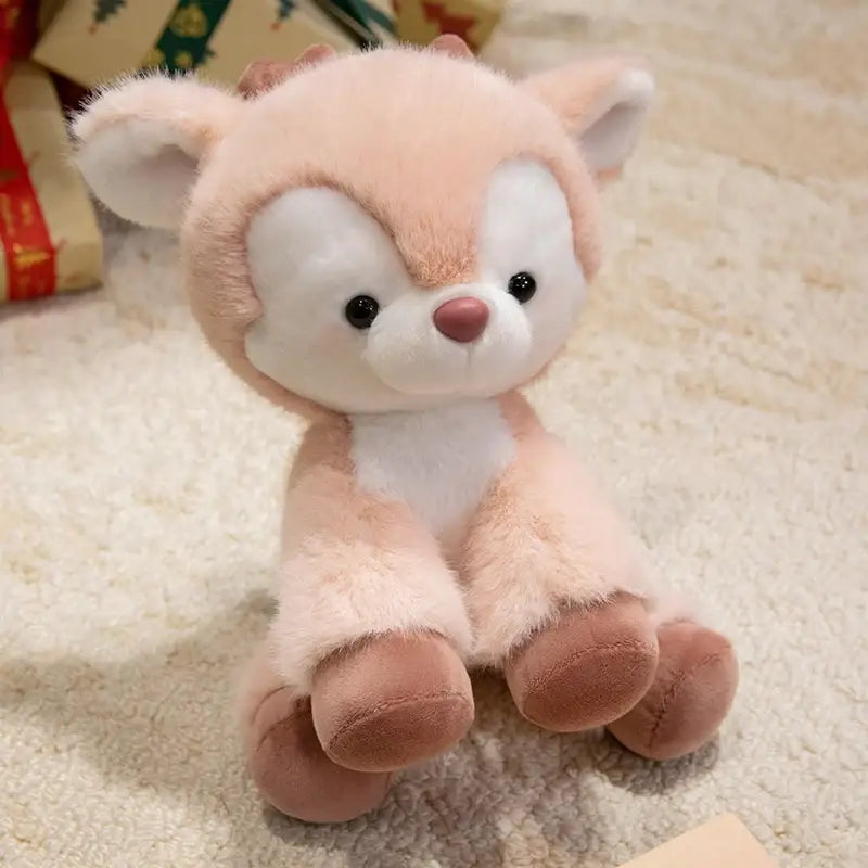 peluche cerf pas cher - Rose / 16cm