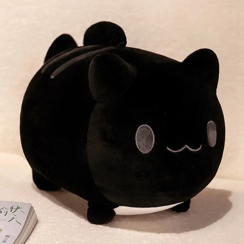 peluche chat boule - Noir / 20x25cm