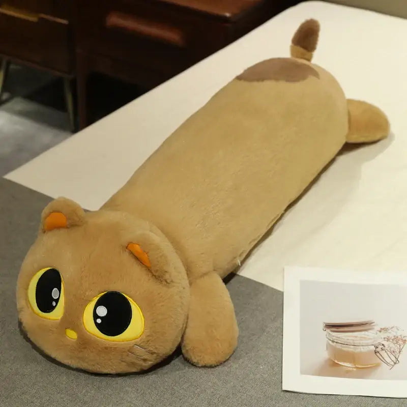 peluche chat grande taille - Brun / 90cm