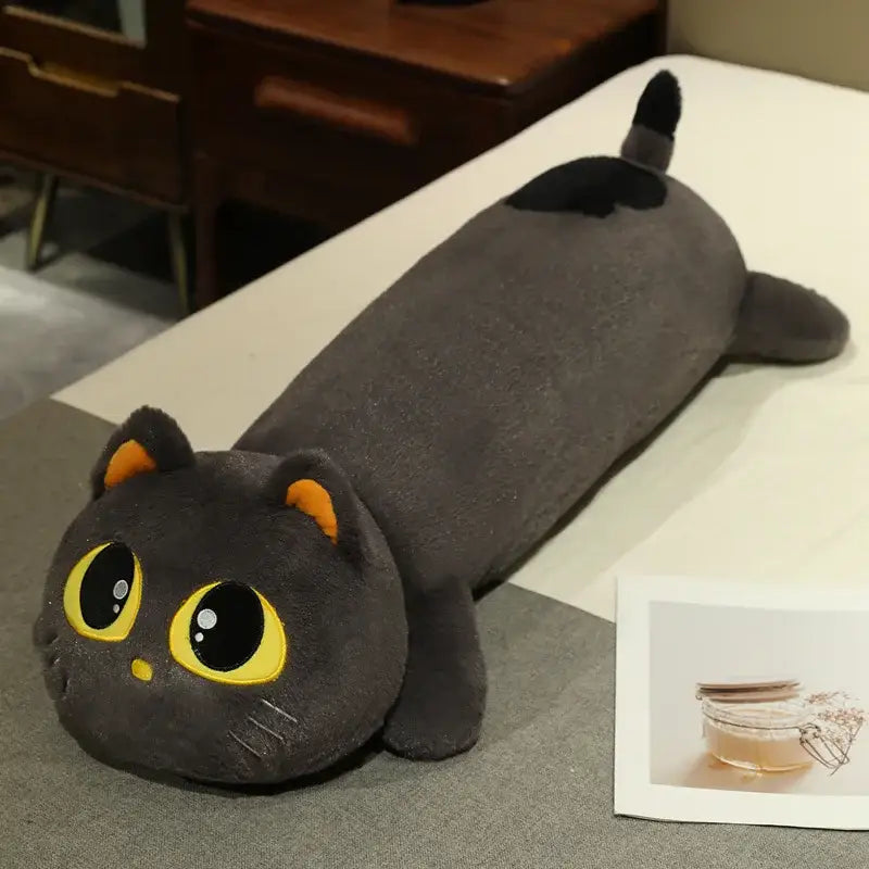 peluche chat grande taille - Gris / 90cm