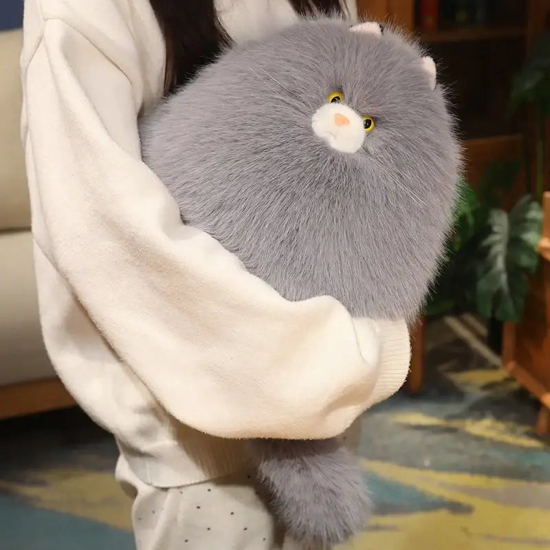 peluche chat poil long