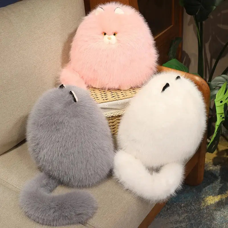 peluche chat poil long