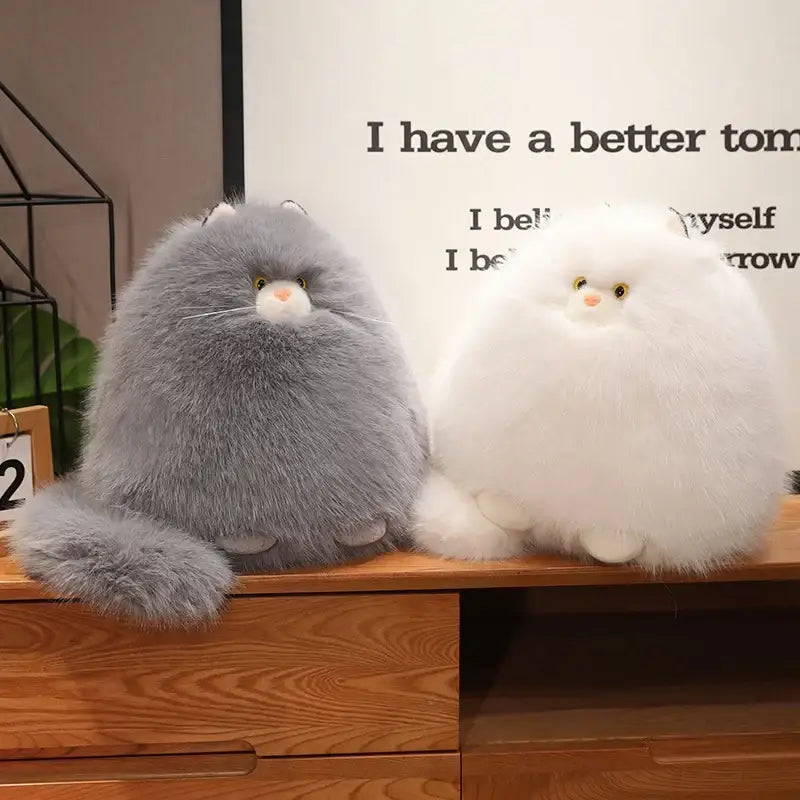 peluche chat poil long