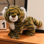 peluche chat tigré marron