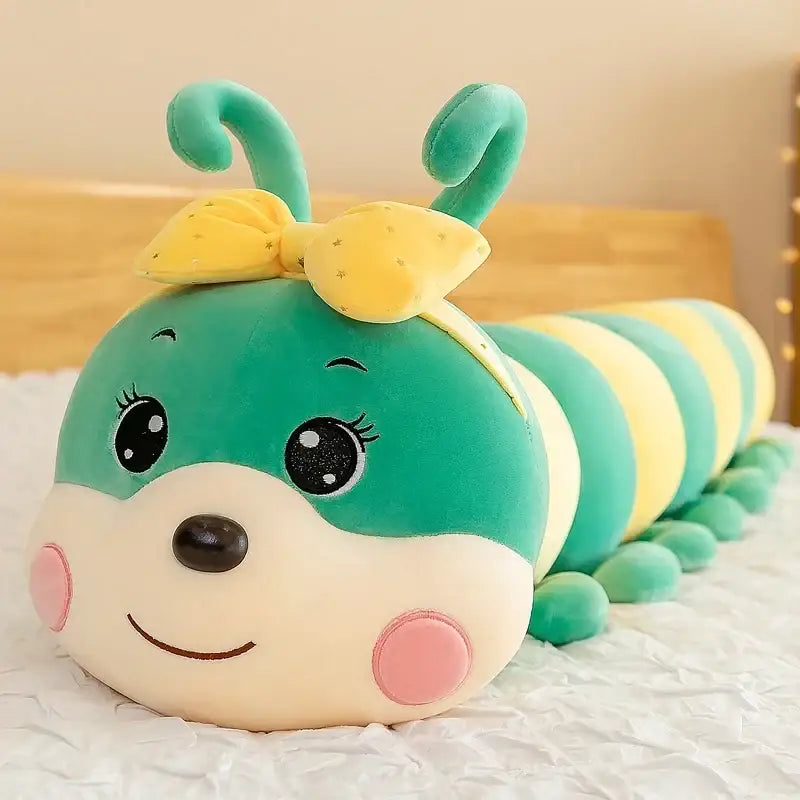 peluche chenille géante - Vert / 80cm