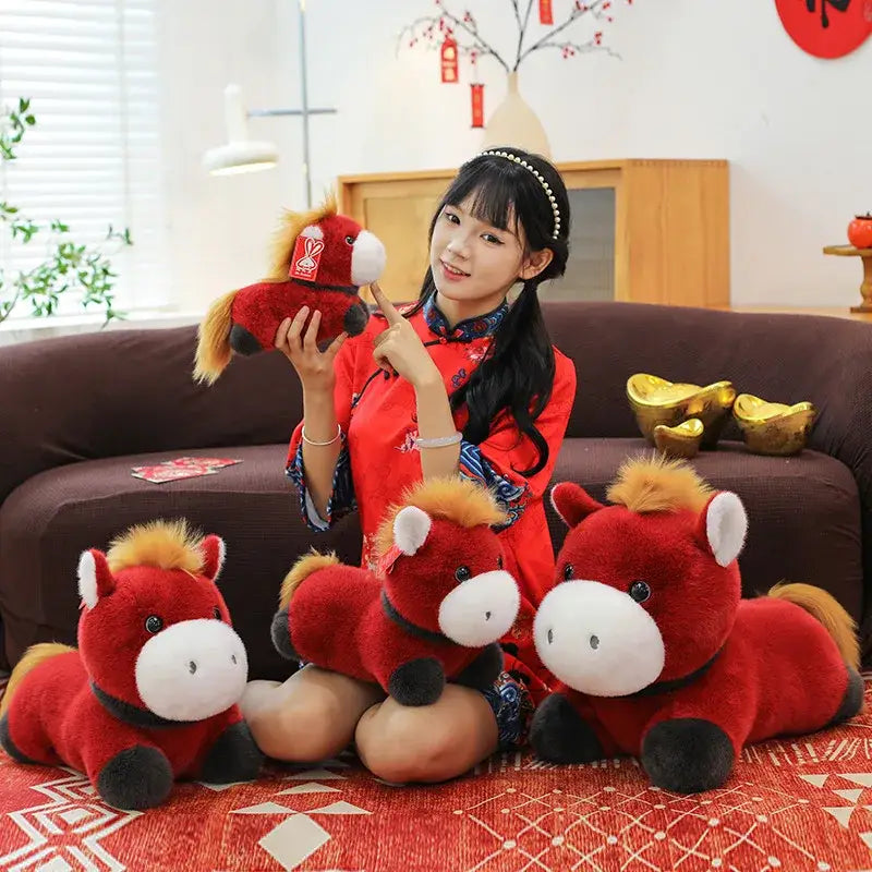 peluche cheval 40cm - 40cm