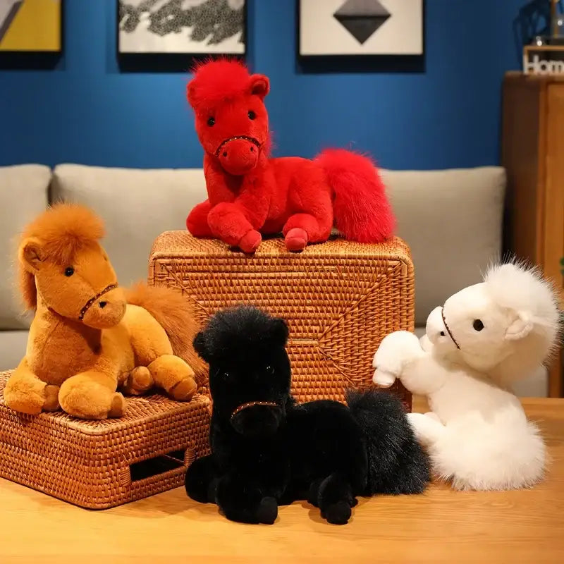 peluche cheval couché