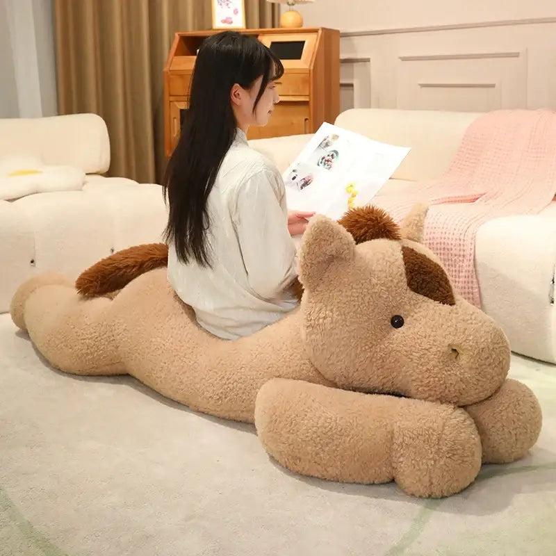 peluche cheval geant