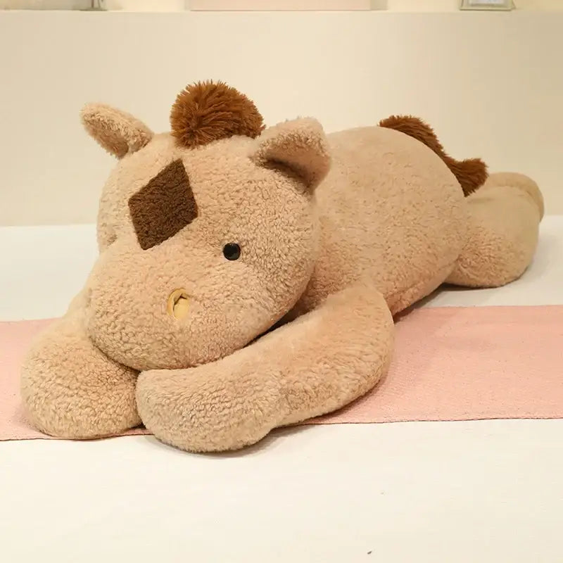 peluche cheval geant - Brun Clair / 90cm