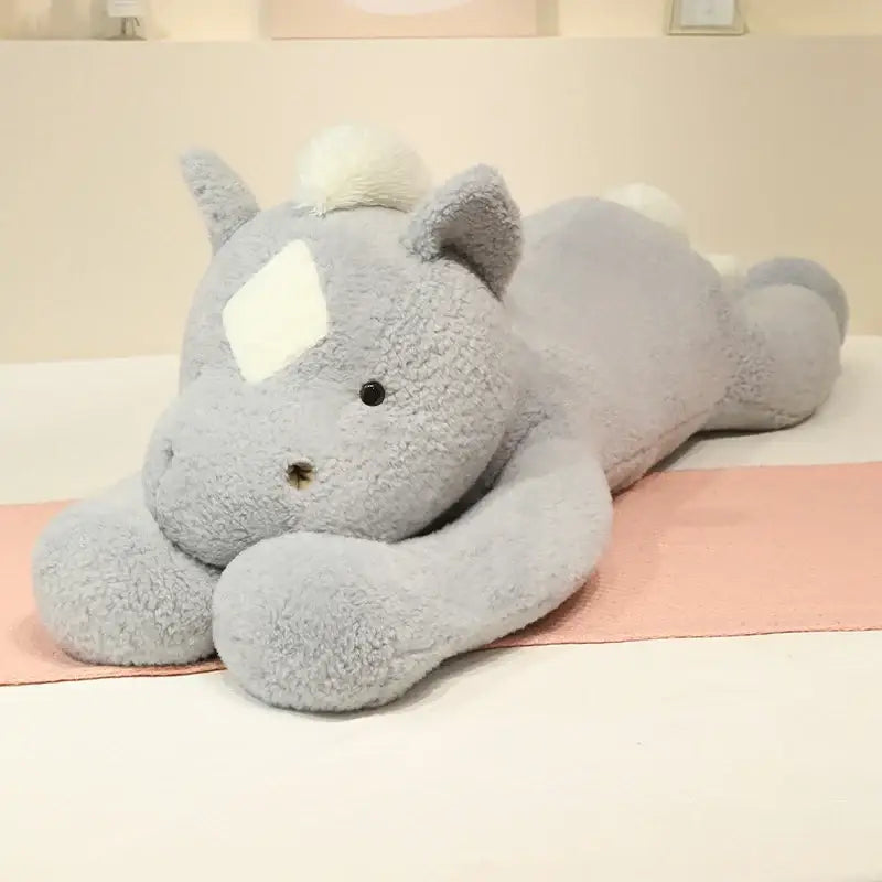 peluche cheval geant - Gris / 90cm