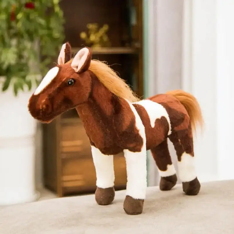 peluche cheval realiste - Brun / 30cm