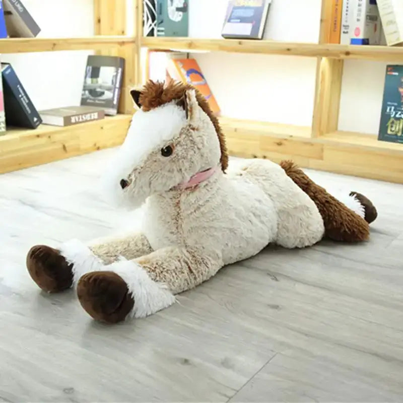 peluche cheval xxl - Blanc