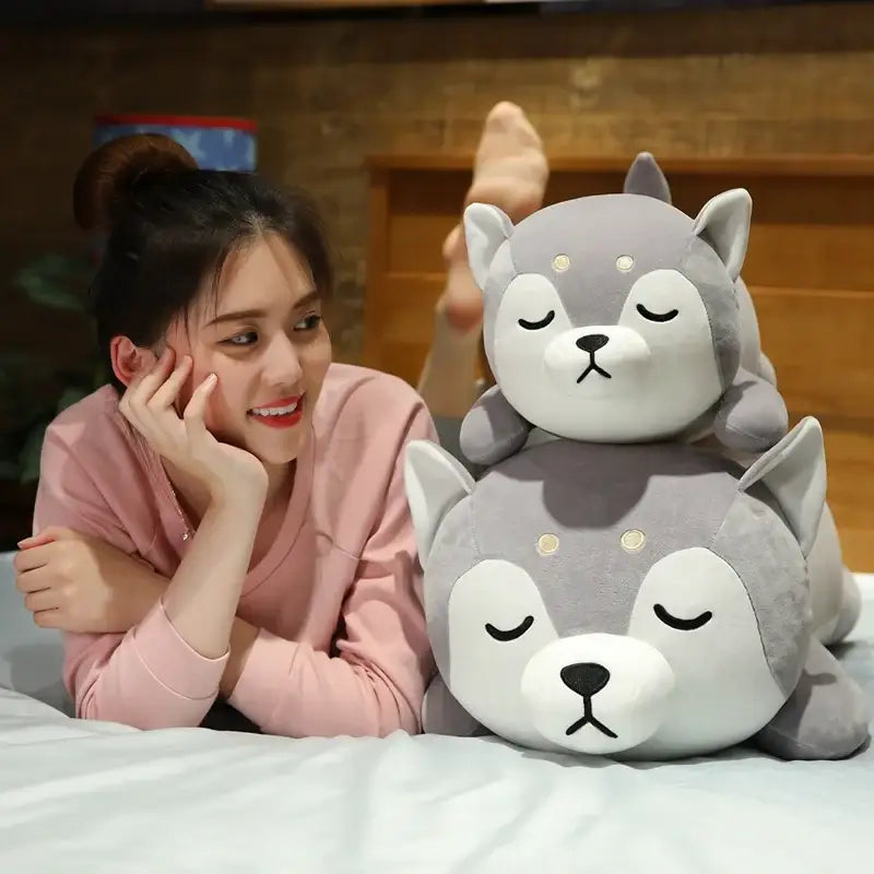 peluche chien corgi