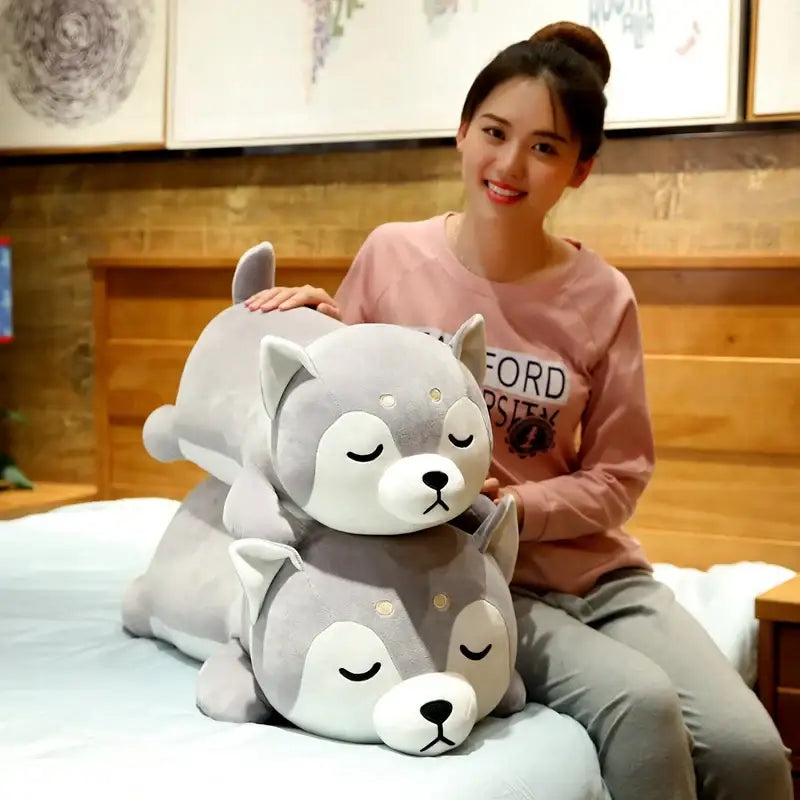 peluche chien corgi