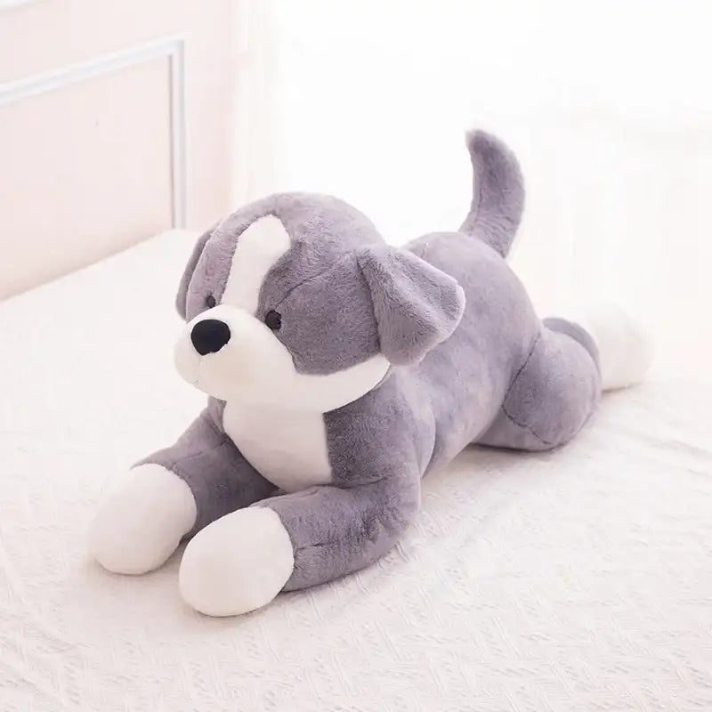 peluche chien géante - Gris / 50cm