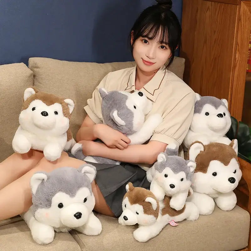 peluche chien husky