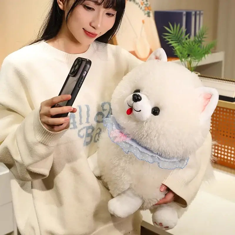 peluche chien spitz