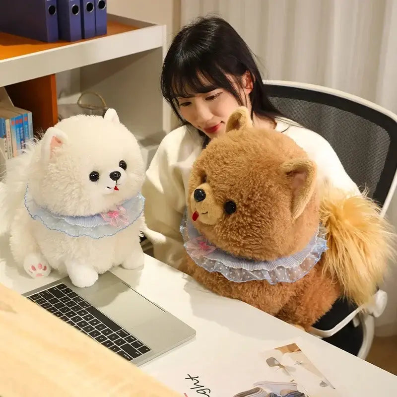 peluche chien spitz