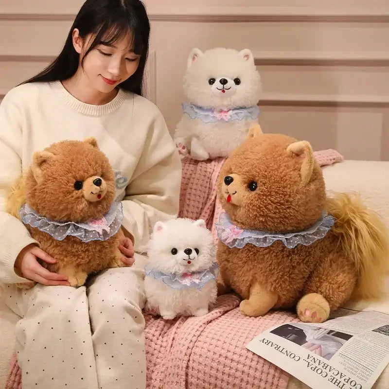 peluche chien spitz