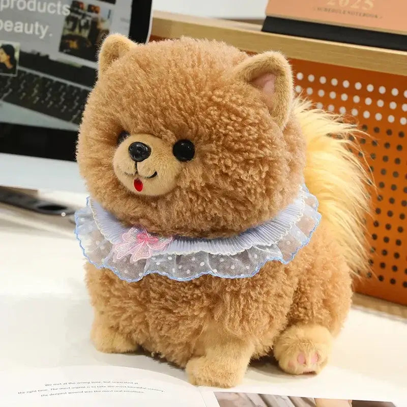peluche chien spitz - Brun / 25cm