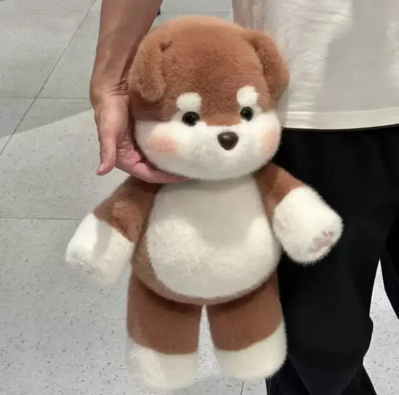 peluche chien tout doux - Brun / 45cm