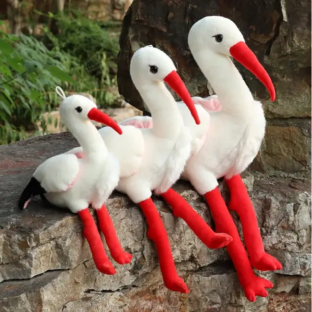 peluche cigogne