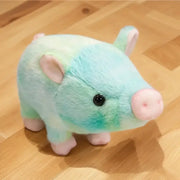 peluche cochon bleu