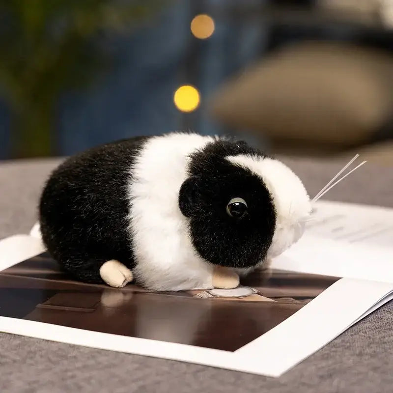 peluche cochon d’inde realiste - Noir