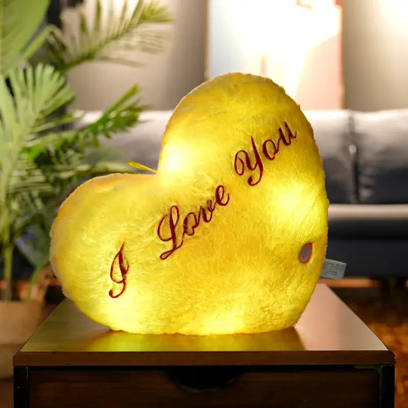 peluche coeur je t’aime - Jaune