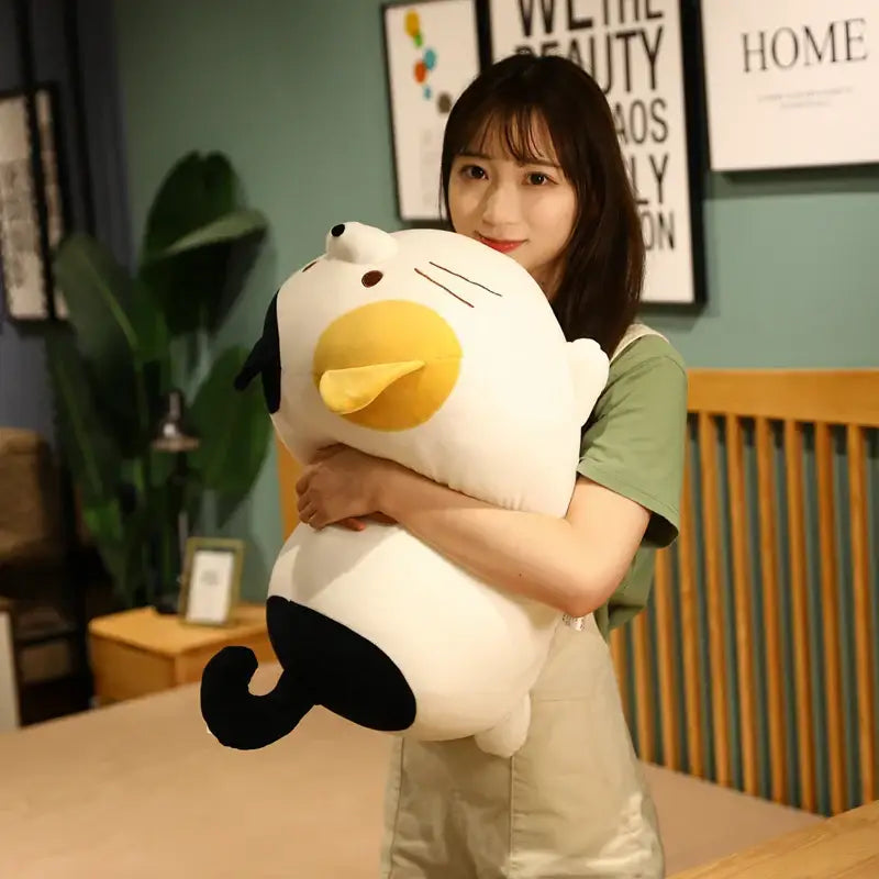 peluche coussin chat