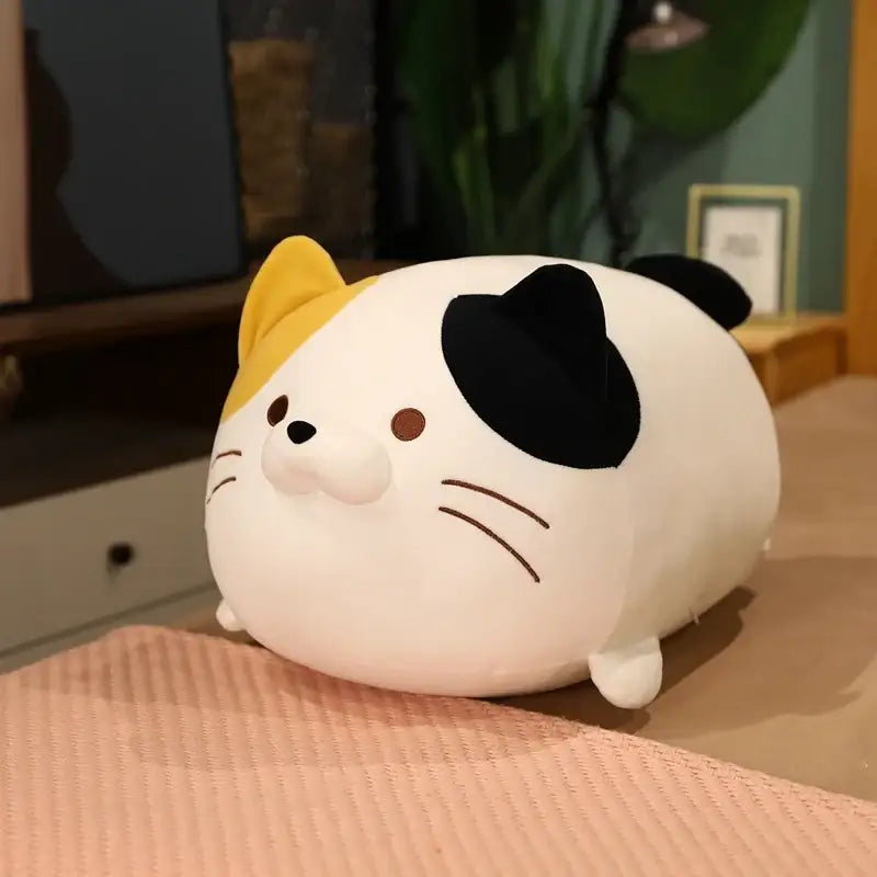 peluche coussin chat - Blanc / 35cm