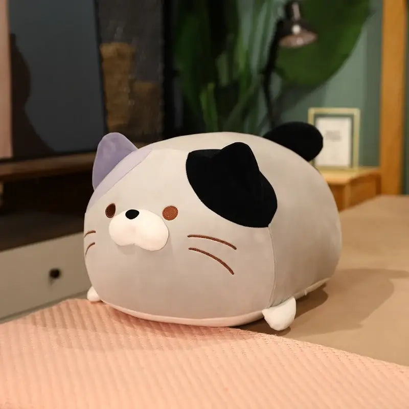 peluche coussin chat - Gris / 35cm