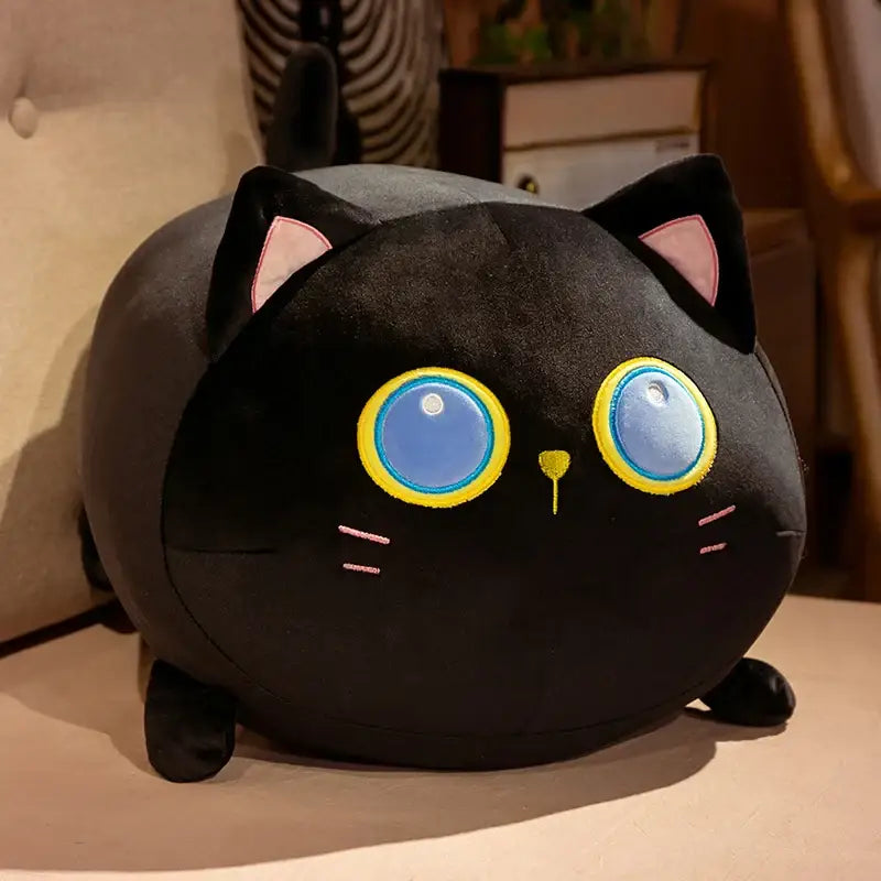 peluche coussin chat japonais - Noir / 35cm