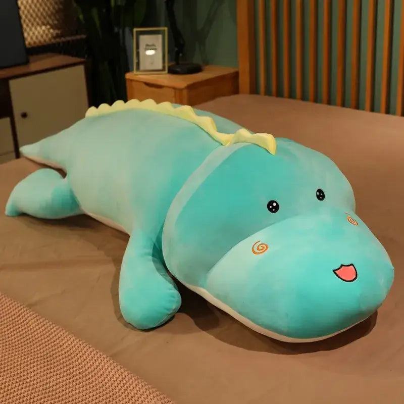 Peluche Crocodile Kawaii - Bleu / 80cm