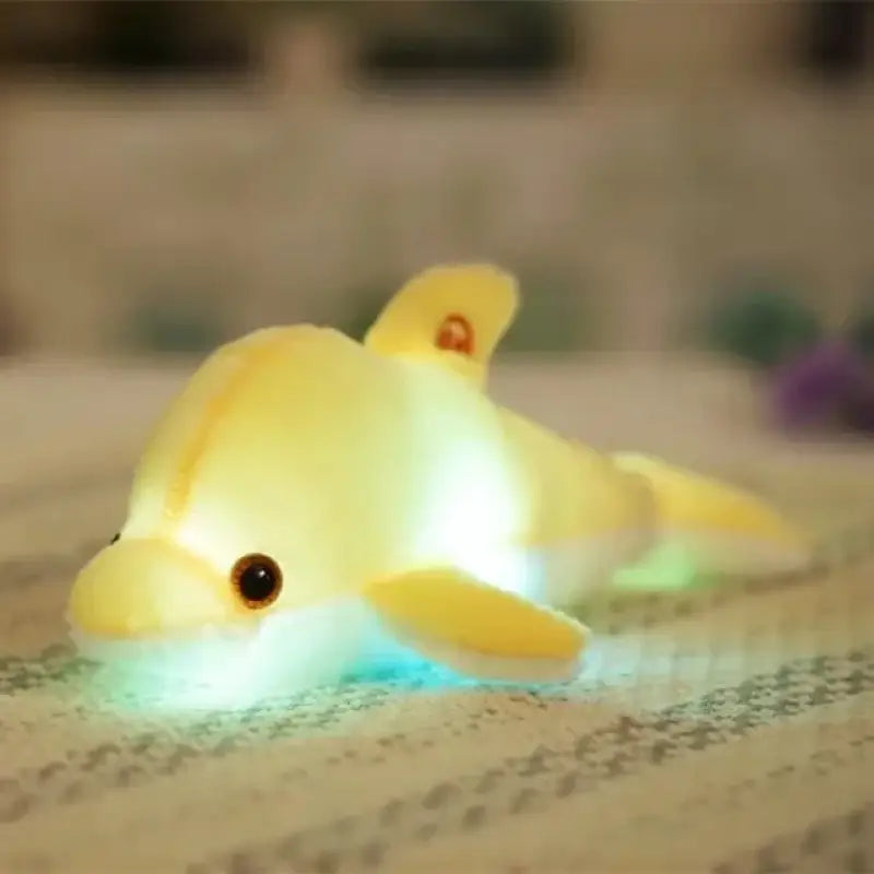 peluche dauphin lumineux - Jaune