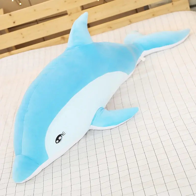 Peluche Dauphin XXL - Bleu / 140cm Grande