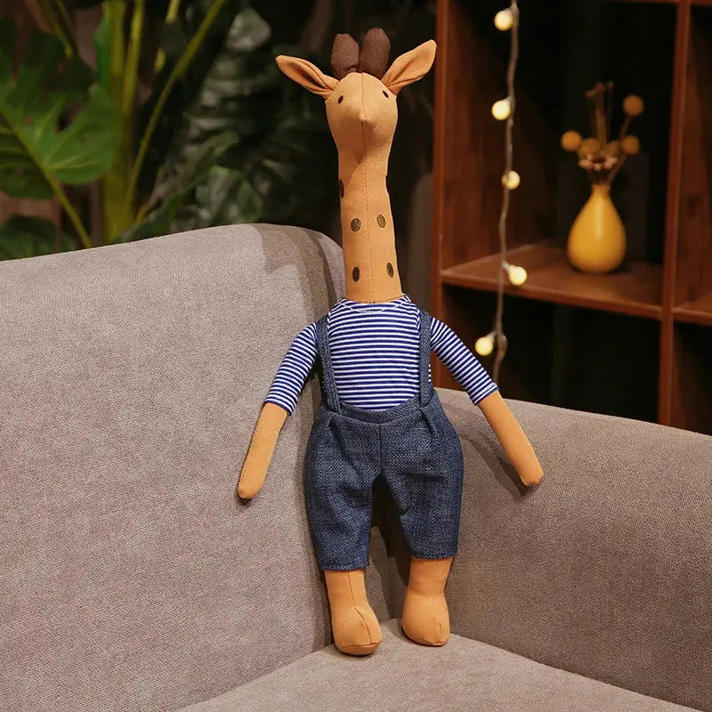 peluche de girafe - Bleu