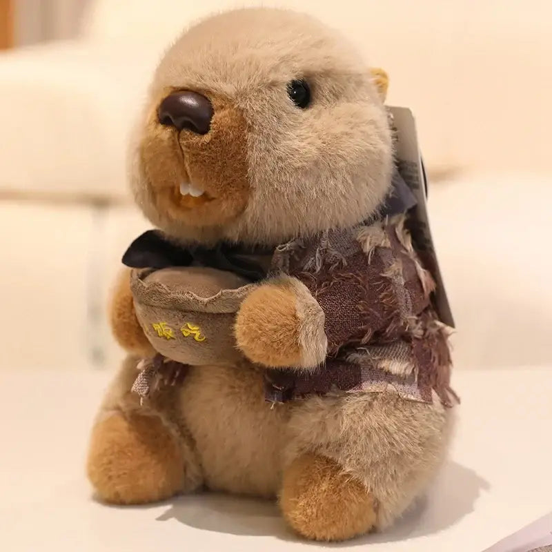 peluche de marmotte - Brun Clair / 26cm