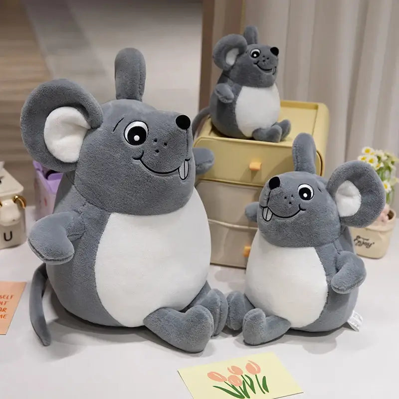 peluche de souris Gris / 16cm