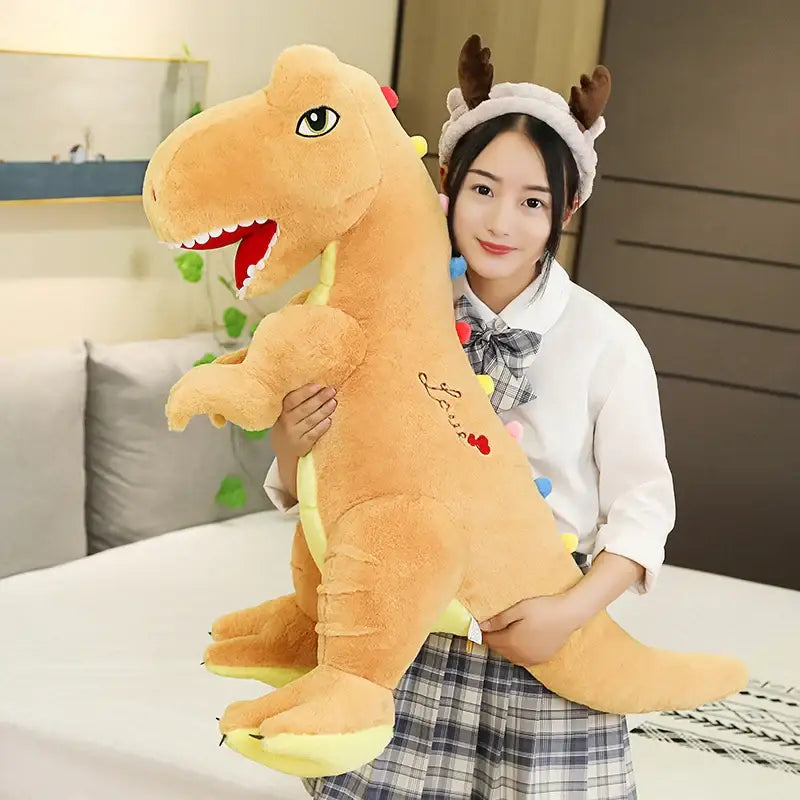 peluche dinosaure orange