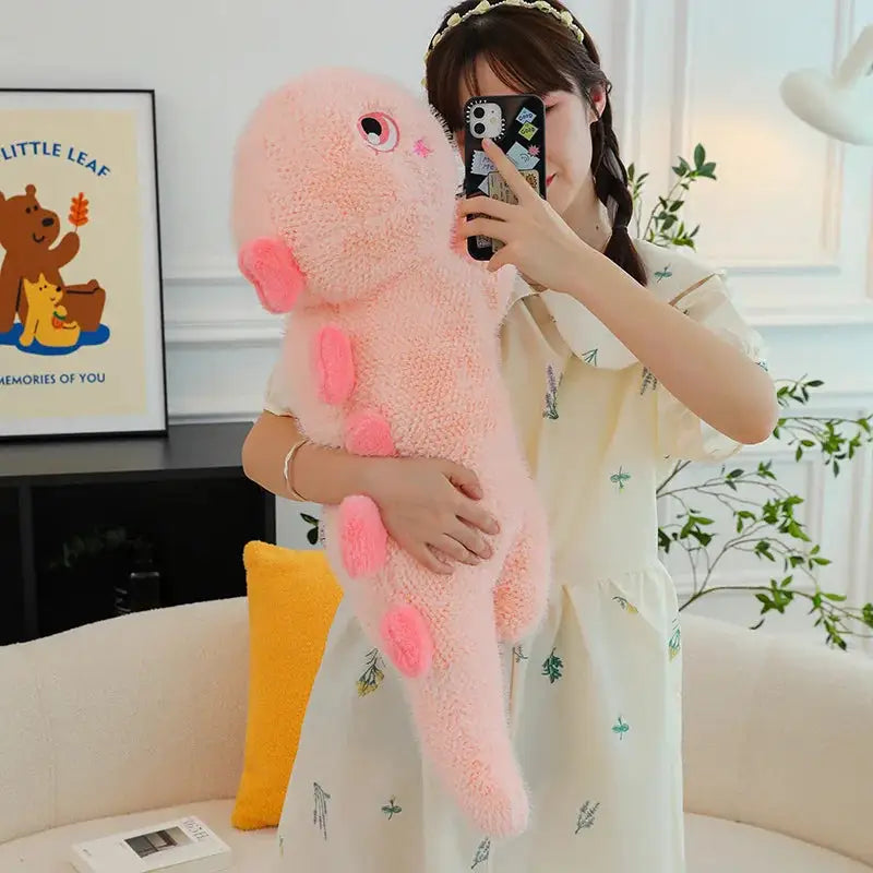 peluche dinosaure rose